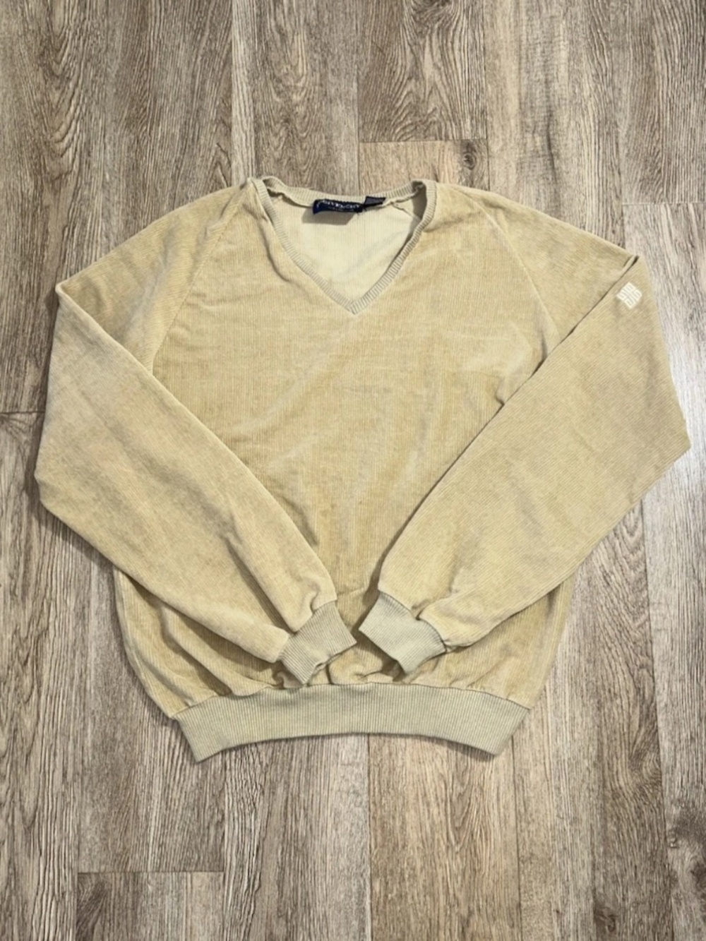 Vintage Givenchy for Chesa Brown Tan V Neck Sweater Pullover Size Medium